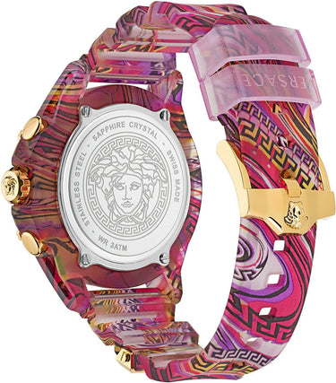 Versace Unisex Armbanduhr 44 mm Armband Silikon CHRONO ACTIVE